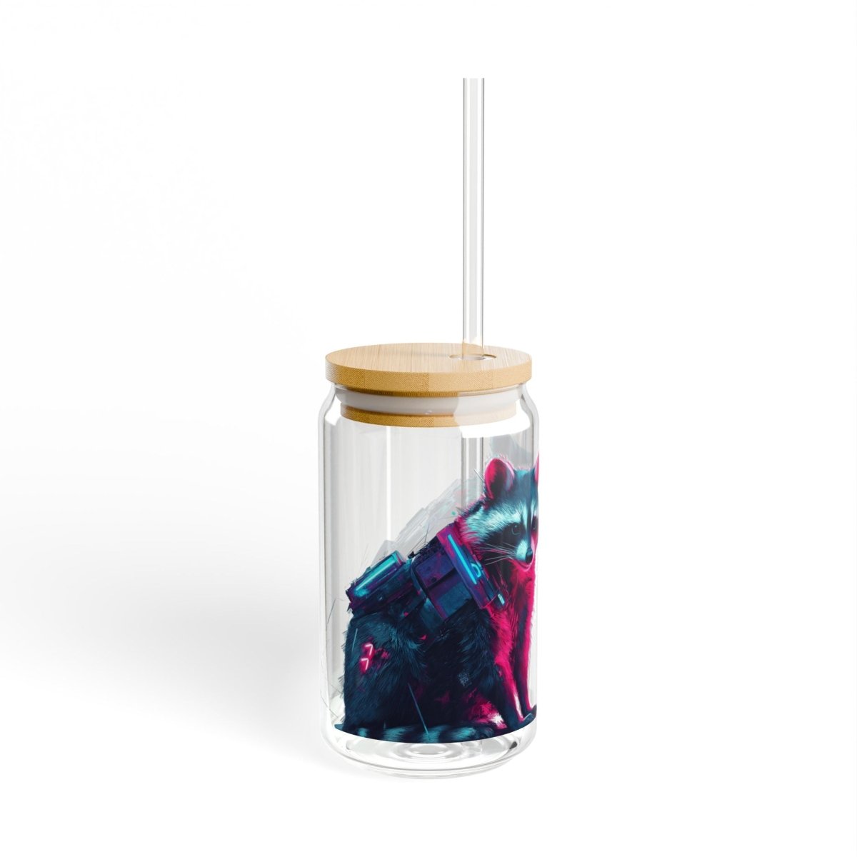 Cyberpunk Raccoons 6 Sipper Glass 16oz - BigSippin