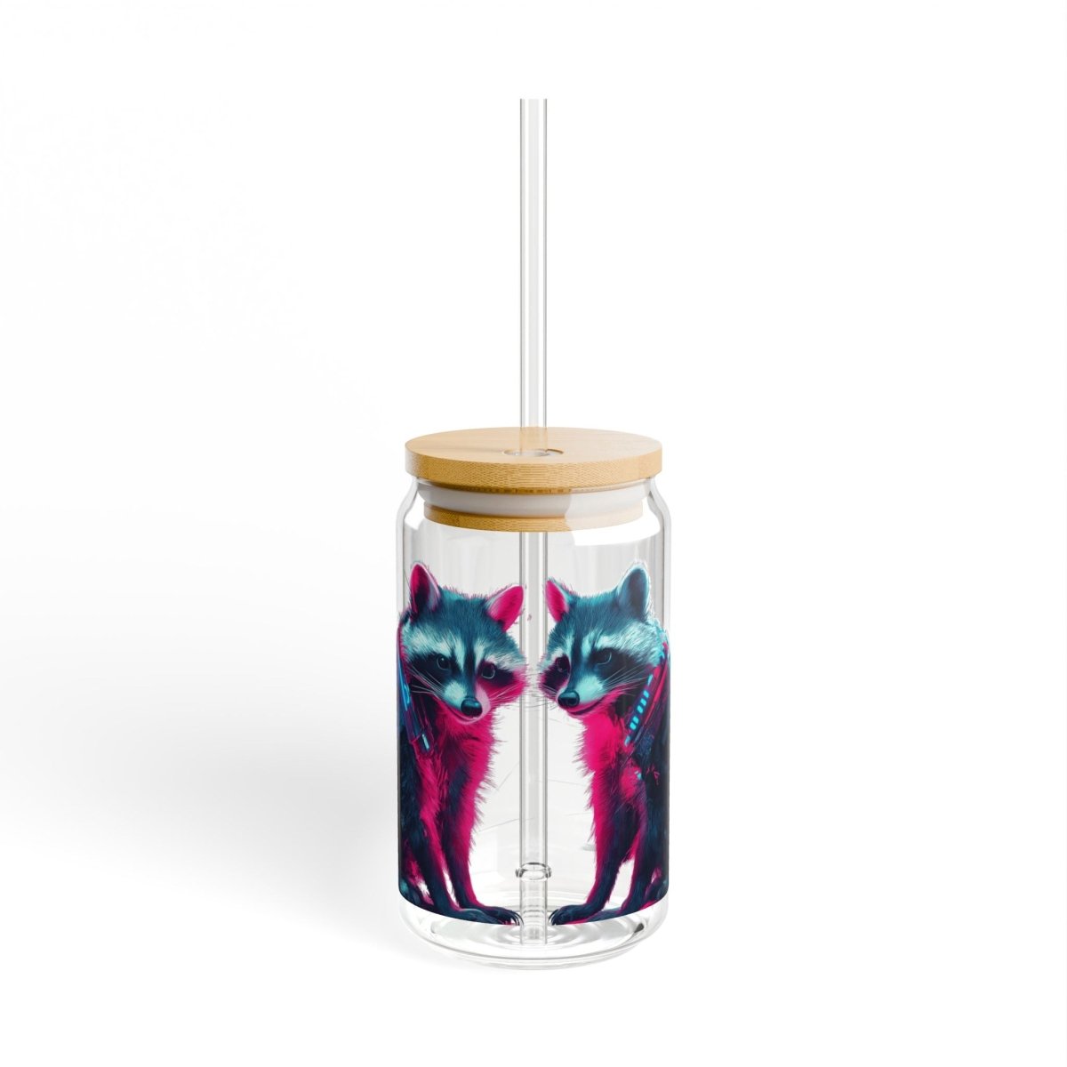 Cyberpunk Raccoons 6 Sipper Glass 16oz - BigSippin