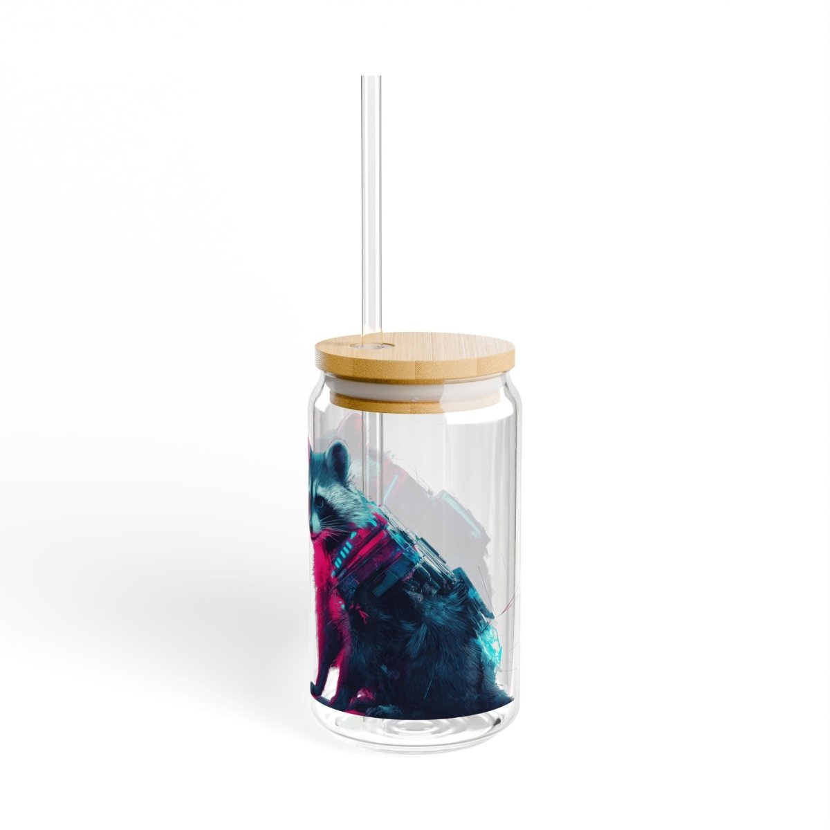 Cyberpunk Raccoons 6 Sipper Glass 16oz - BigSippin