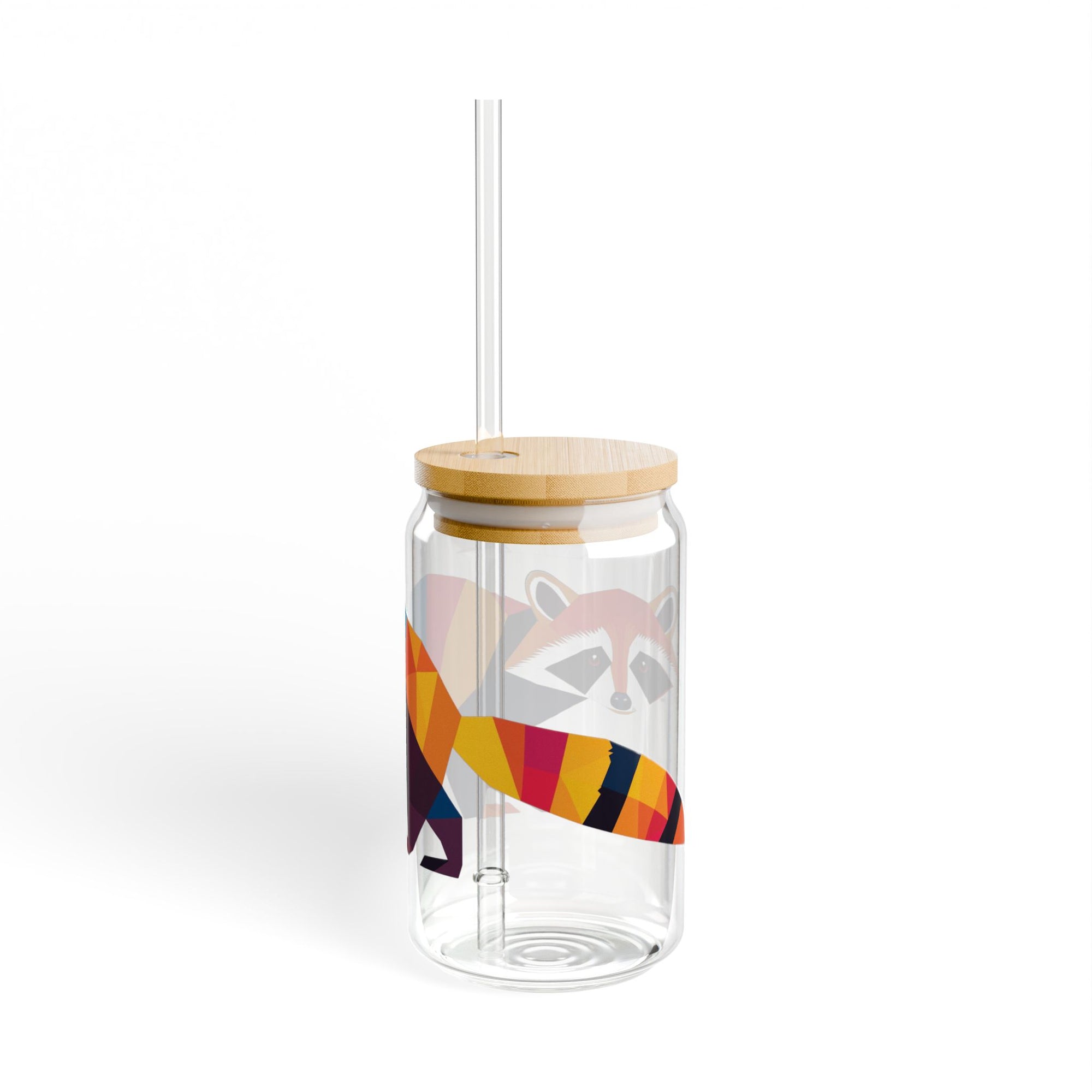 Geometric  Sipper Glass 16oz