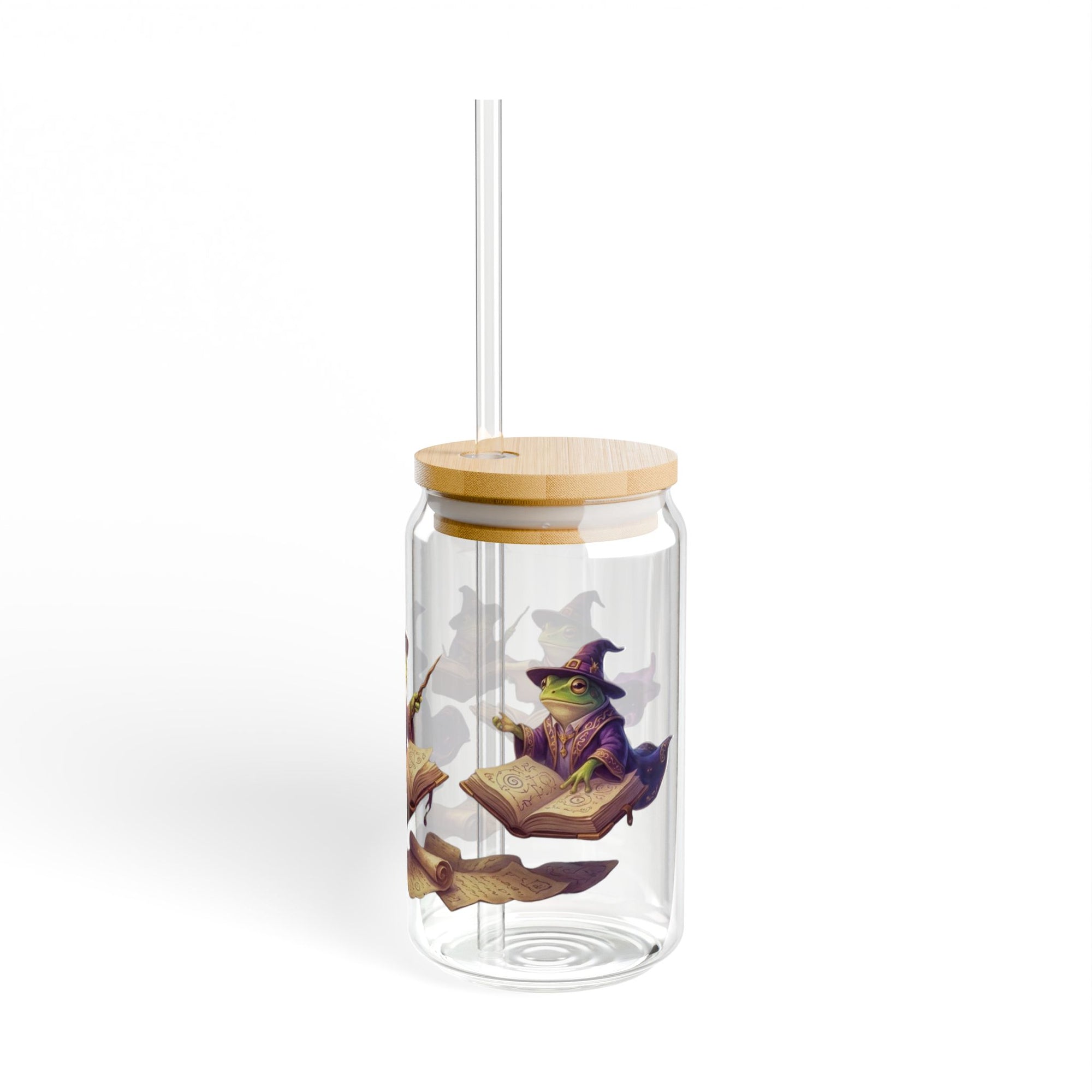 Wizard Frogs Spellbook Sipper Glass