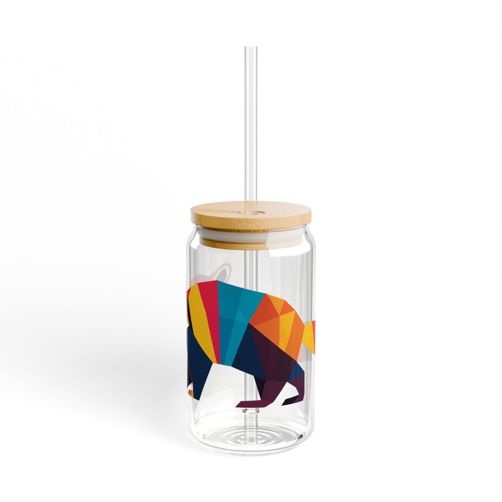 Geometric  Sipper Glass 16oz