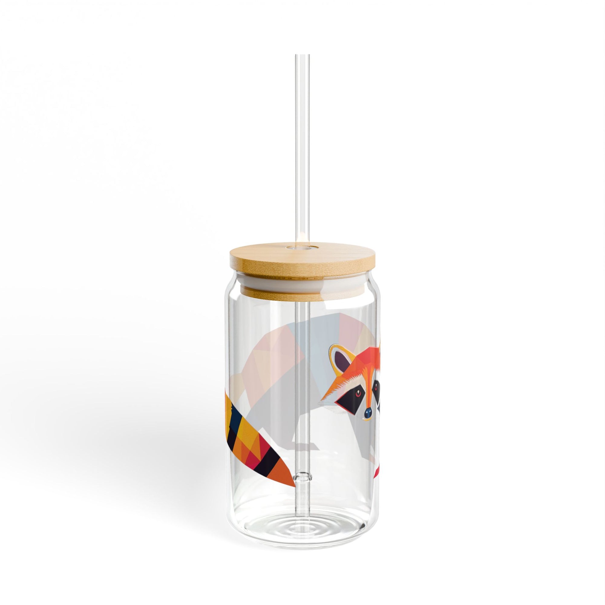 Geometric  Sipper Glass 16oz