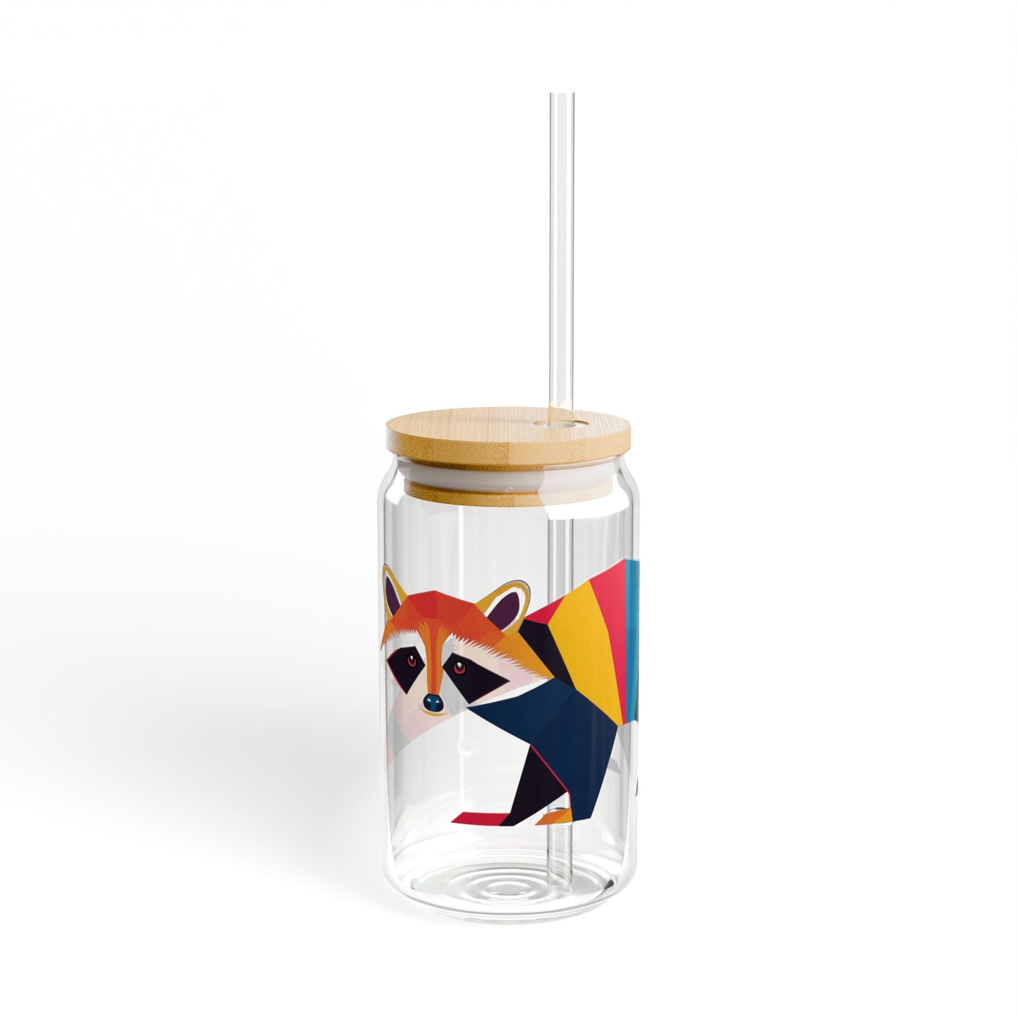 Geometric  Sipper Glass 16oz