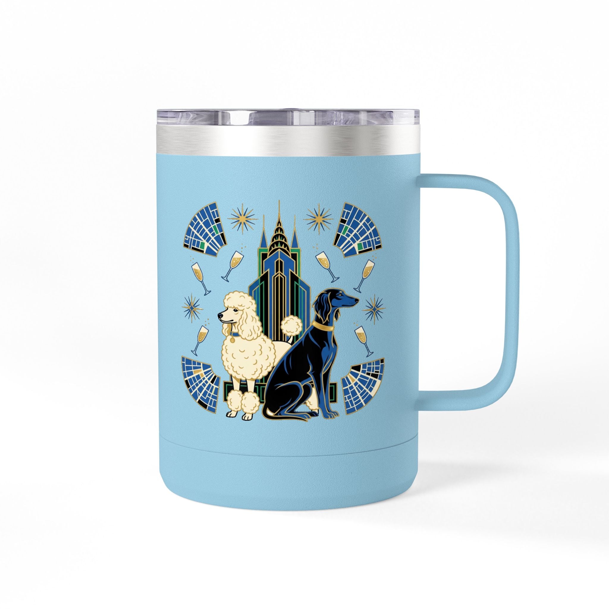 Art Deco Hounds - Skyscraper City Paws