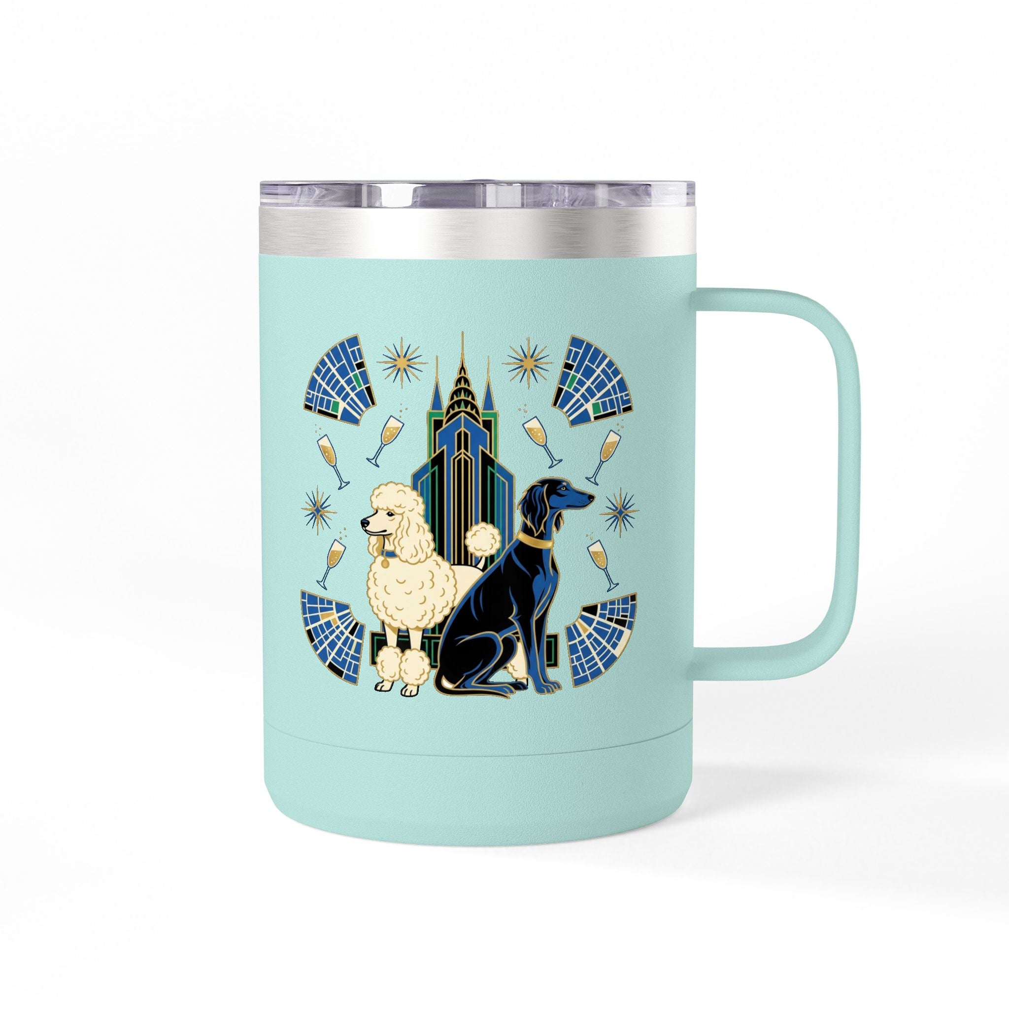 Art Deco Hounds - Skyscraper City Paws