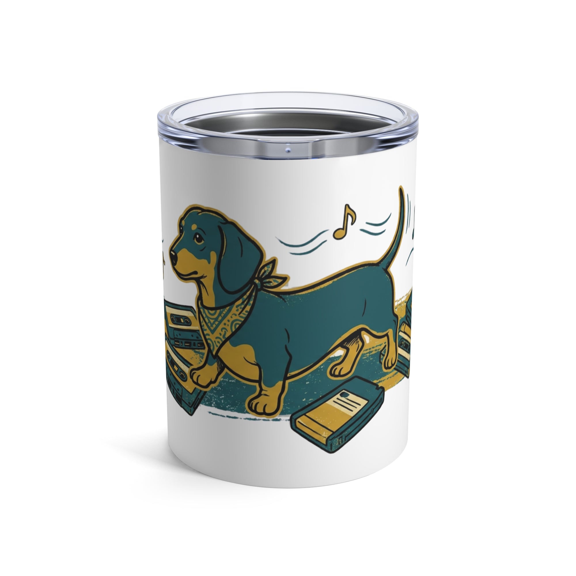 Hi-Fi Hounds - Dachshund Discs 12oz Short Tumbler
