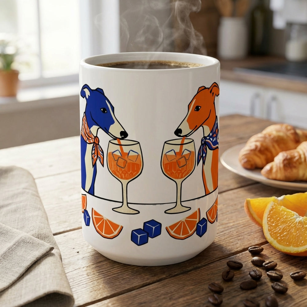 Aperitivo Hour Hounds - The Spritz Social - 15oz Mug with coffee