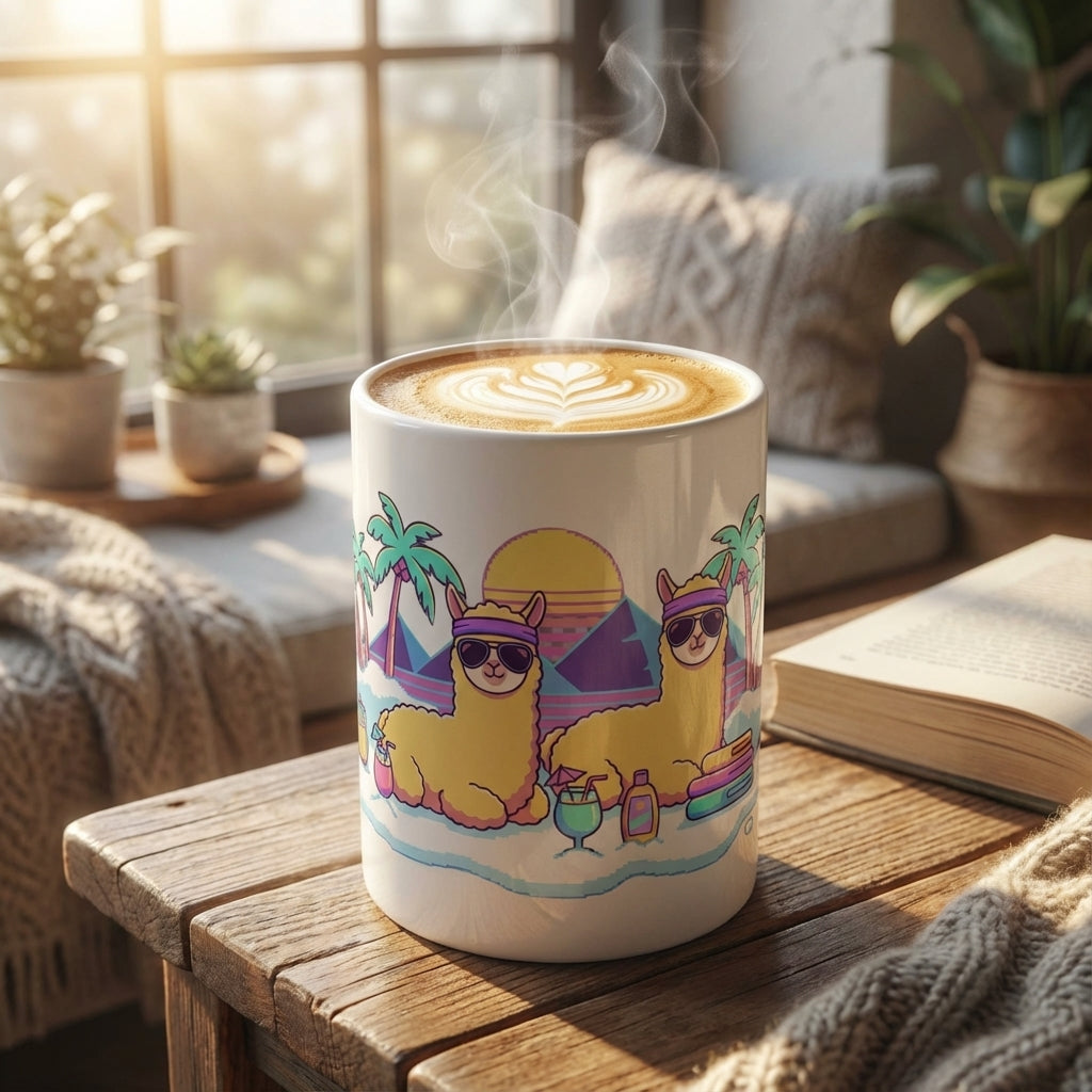 Après-Ski Alpacas - Sun-Soaked Shredders - 15oz Mug - Hero Lifestyle