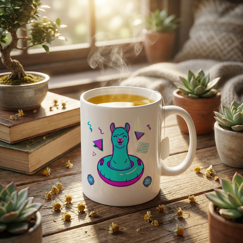 Après-Ski Alpacas - Totally Tubular - 15oz Mug with tea