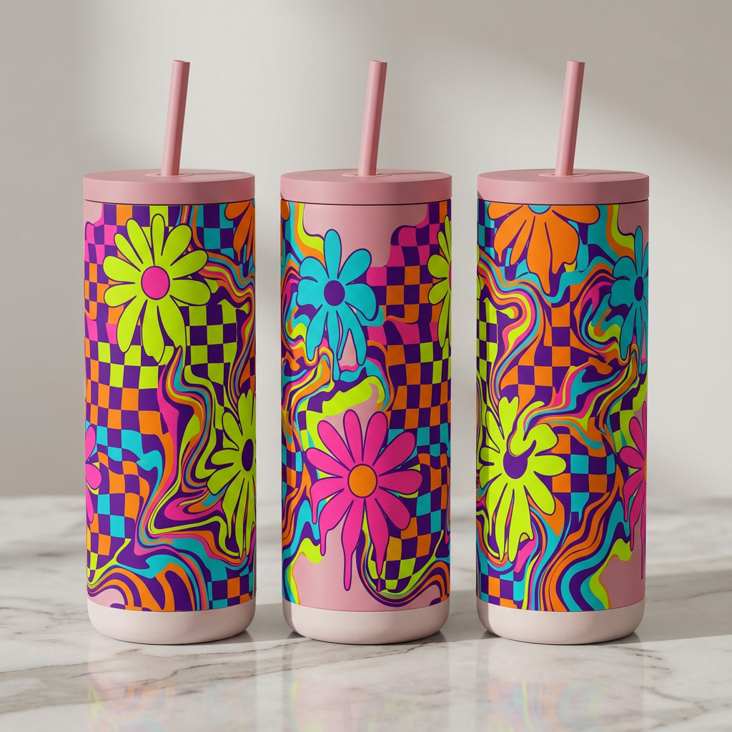 Warped Grid Garden - 20oz / Candy Blush