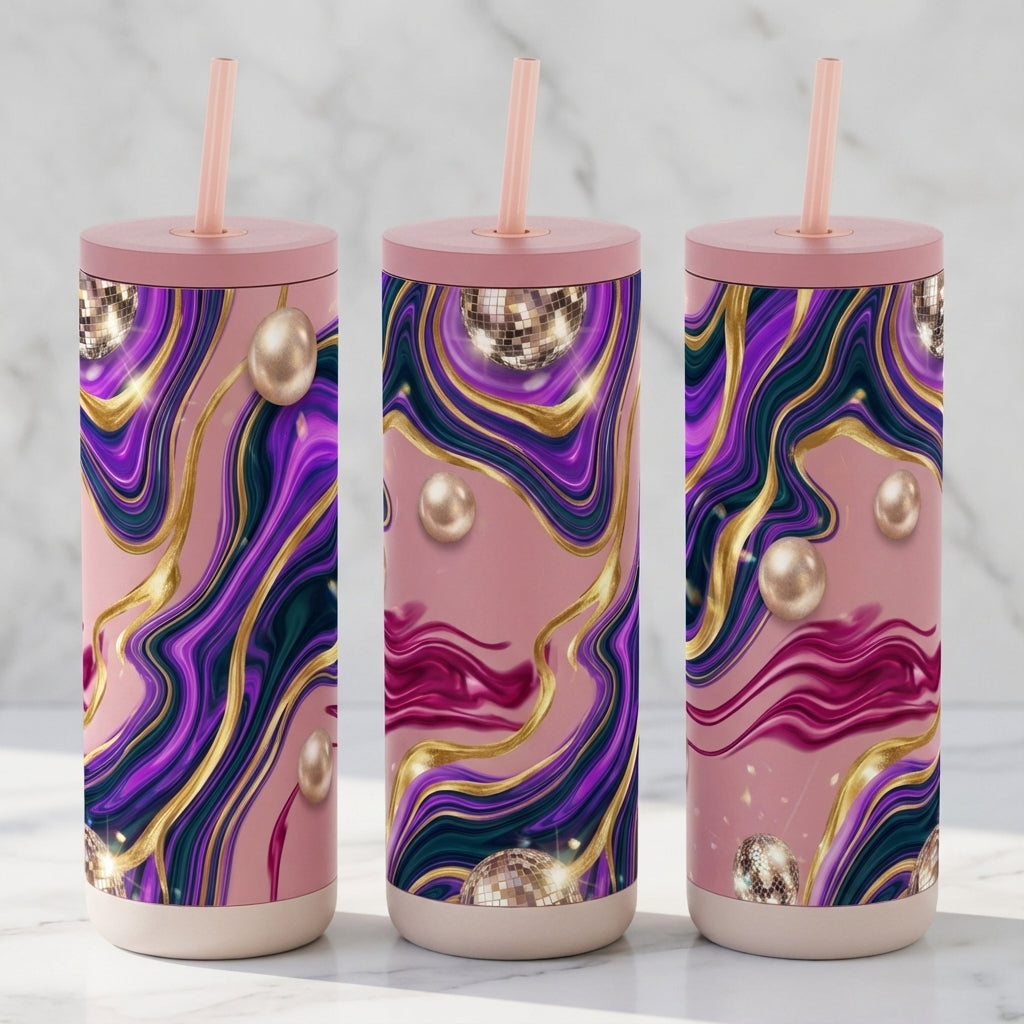 Midnight Discotheque Veins - 20oz / Candy Blush