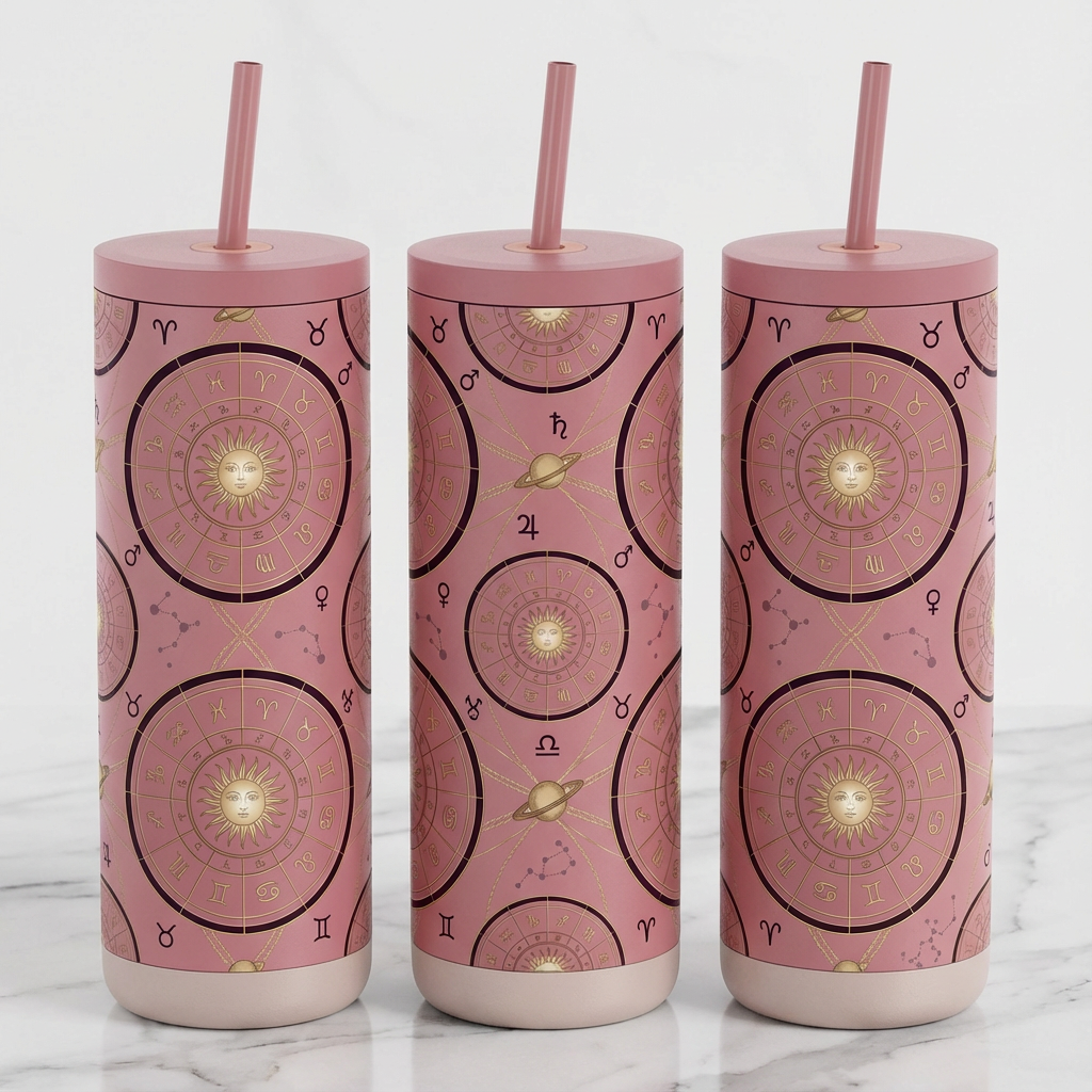 Gilded Birth Chart - Cosmic Blueprint - 20oz / Candy Blush