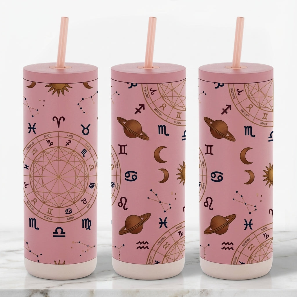 Gilded Birth Chart - Astrology Scholar - 20oz / Candy Blush