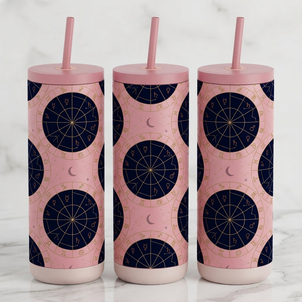 Gilded Birth Chart - Cosmic Cartography - 20oz / Candy Blush