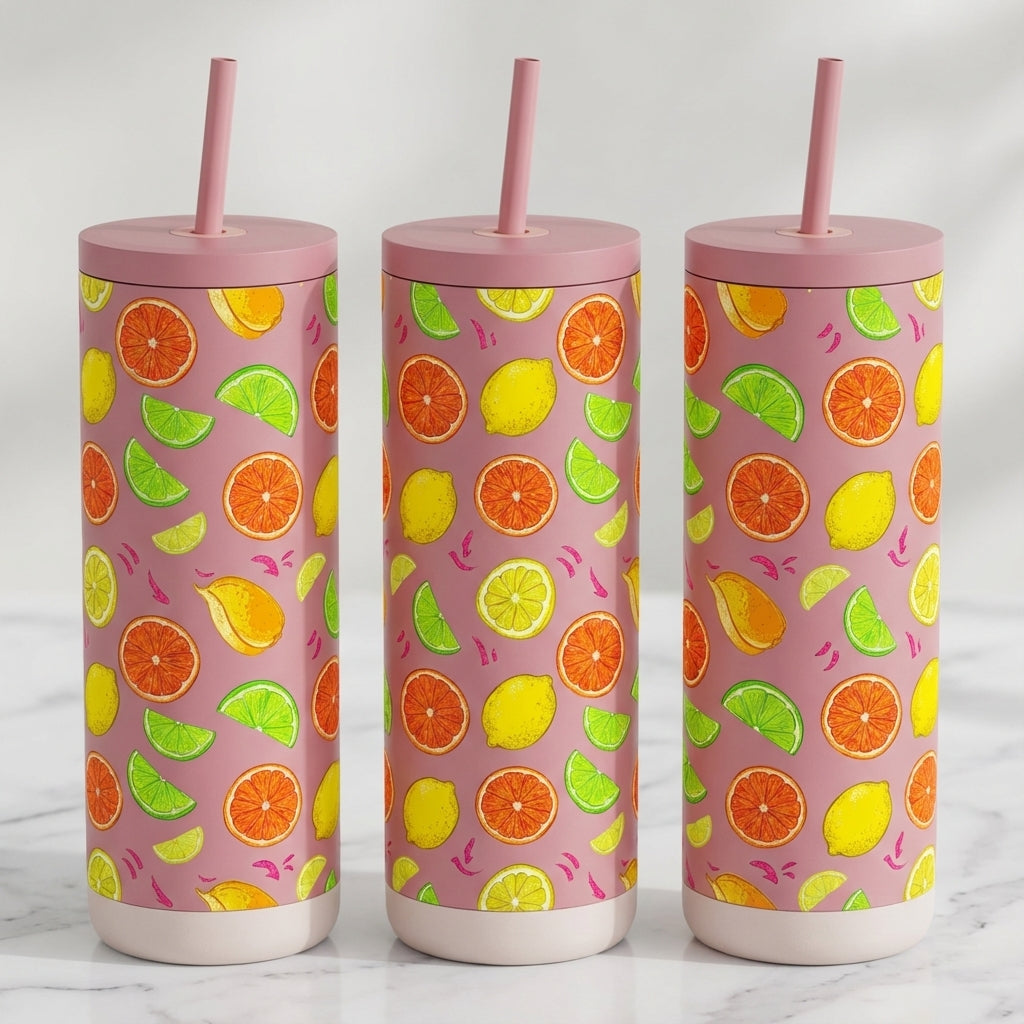 Main Squeeze - Zesty Geometric Flow - 20oz / Candy Blush