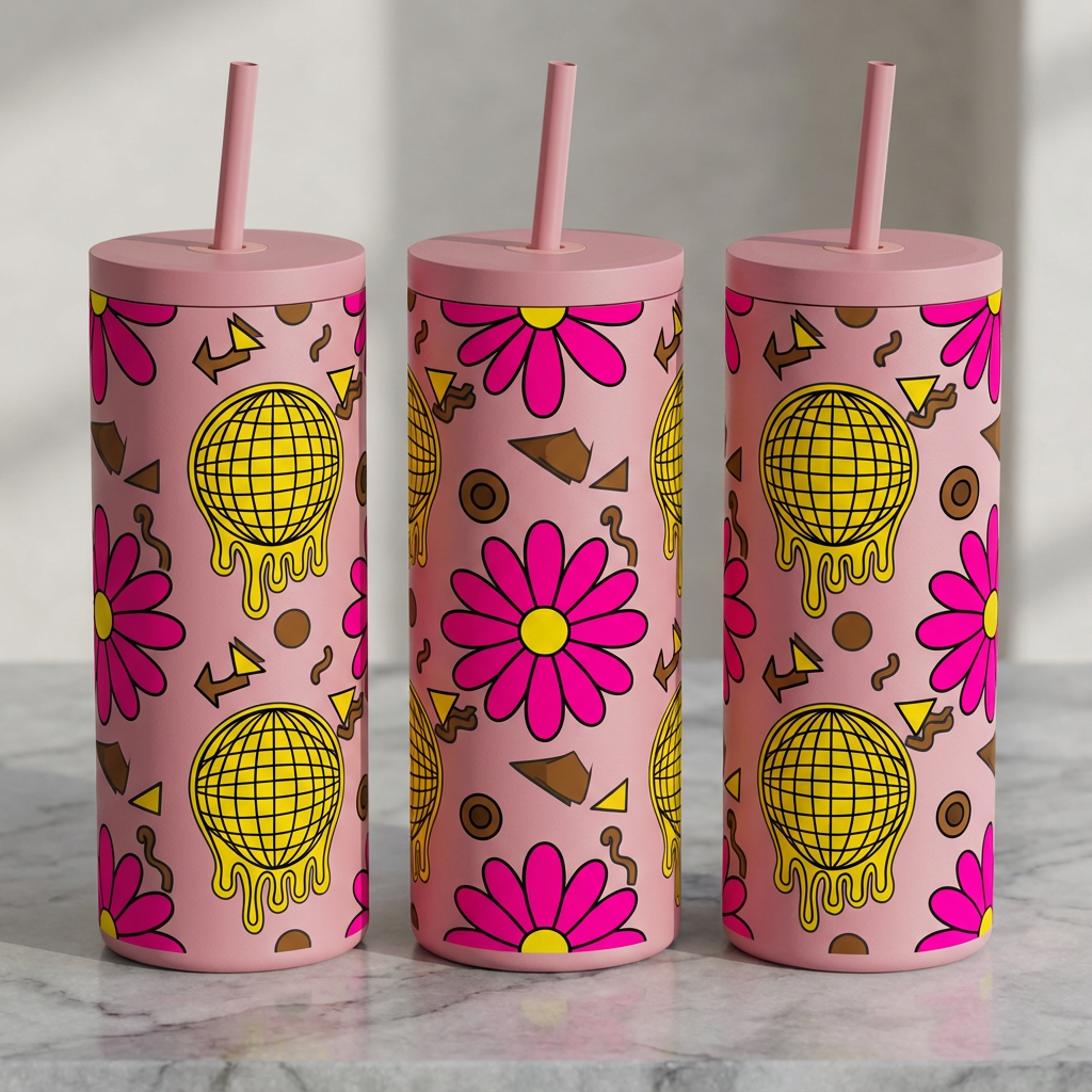 Disco Daisy Daydream - Flower Power Pop - 20oz / Candy Blush