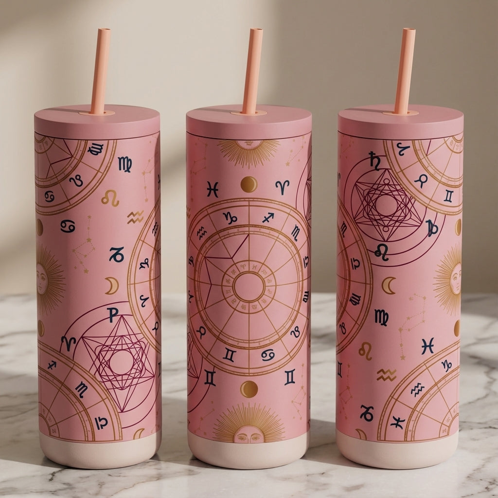 Gilded Birth Chart - Cosmic Blueprint - 20oz / Candy Blush