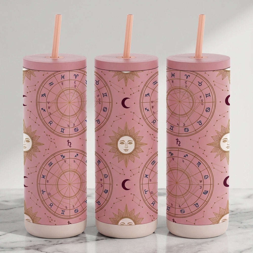 Gilded Birth Chart - Celestial Blueprint - 20oz / Candy Blush