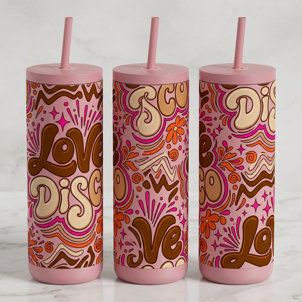 Disco Daisy Daydream - Funky Type Hype - 20oz / Candy Blush