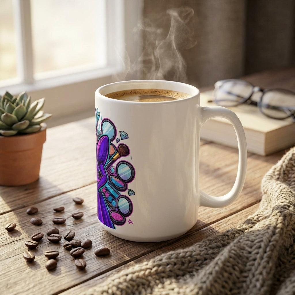 Drag Brunch Chameleons - Contour Couture - 15oz Mug - Left Side Lifestyle