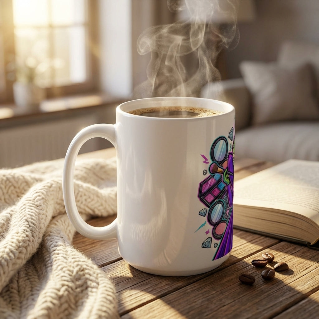 Drag Brunch Chameleons - Contour Couture - 15oz Mug - Right Side Lifestyle