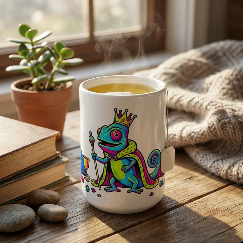 Drag Brunch Chameleons - The Chameleon's Crown - 15oz Mug with tea