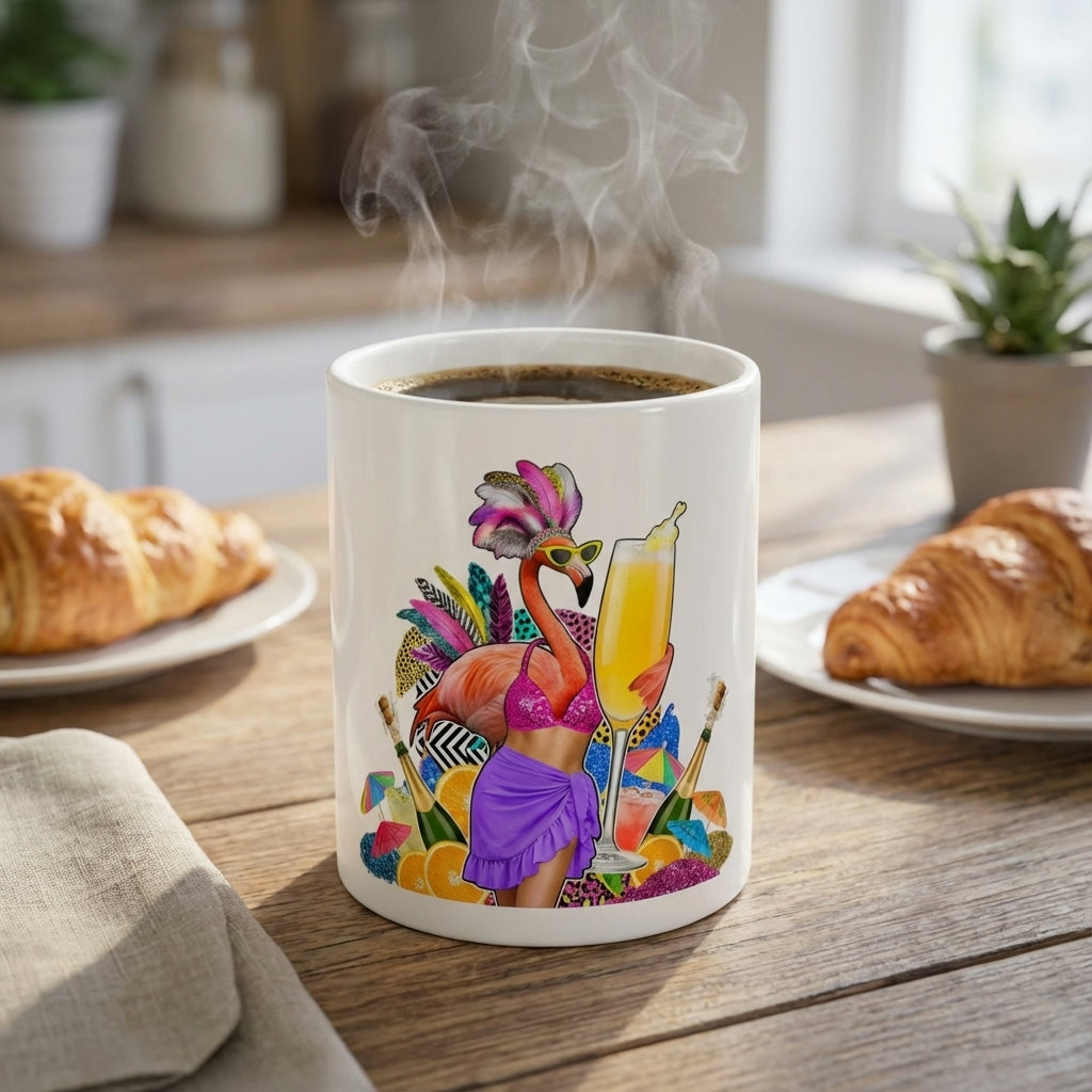 Drag Brunch Flamingos - Bottomless Brunch Babe - 15oz Mug - Coffee Lifestyle