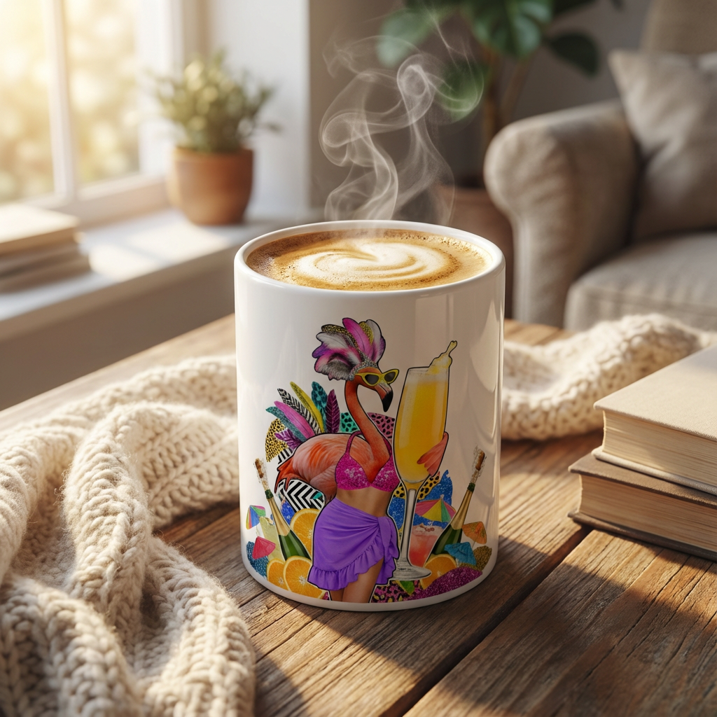 Drag Brunch Flamingos - Bottomless Brunch Babe - 15oz Mug - Hero Lifestyle