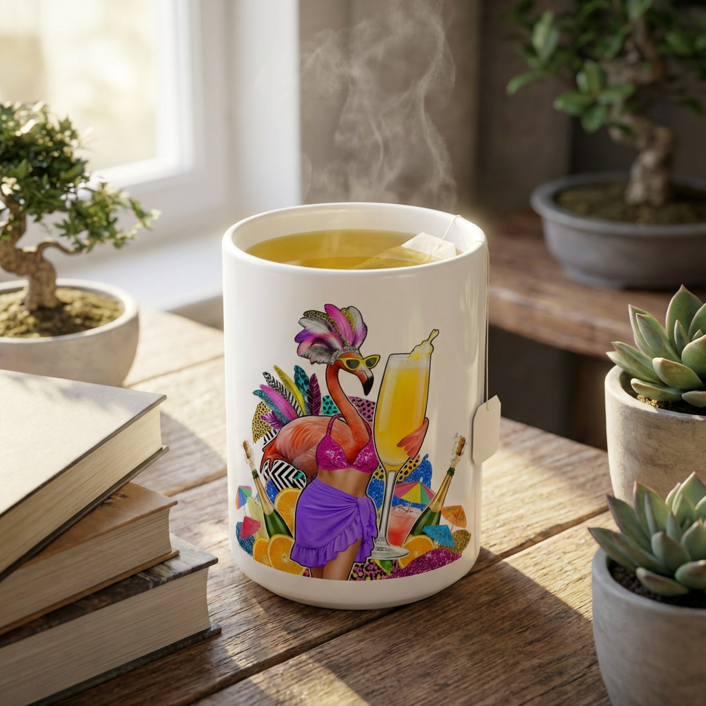 Drag Brunch Flamingos - Bottomless Brunch Babe - 15oz Mug - Tea Lifestyle