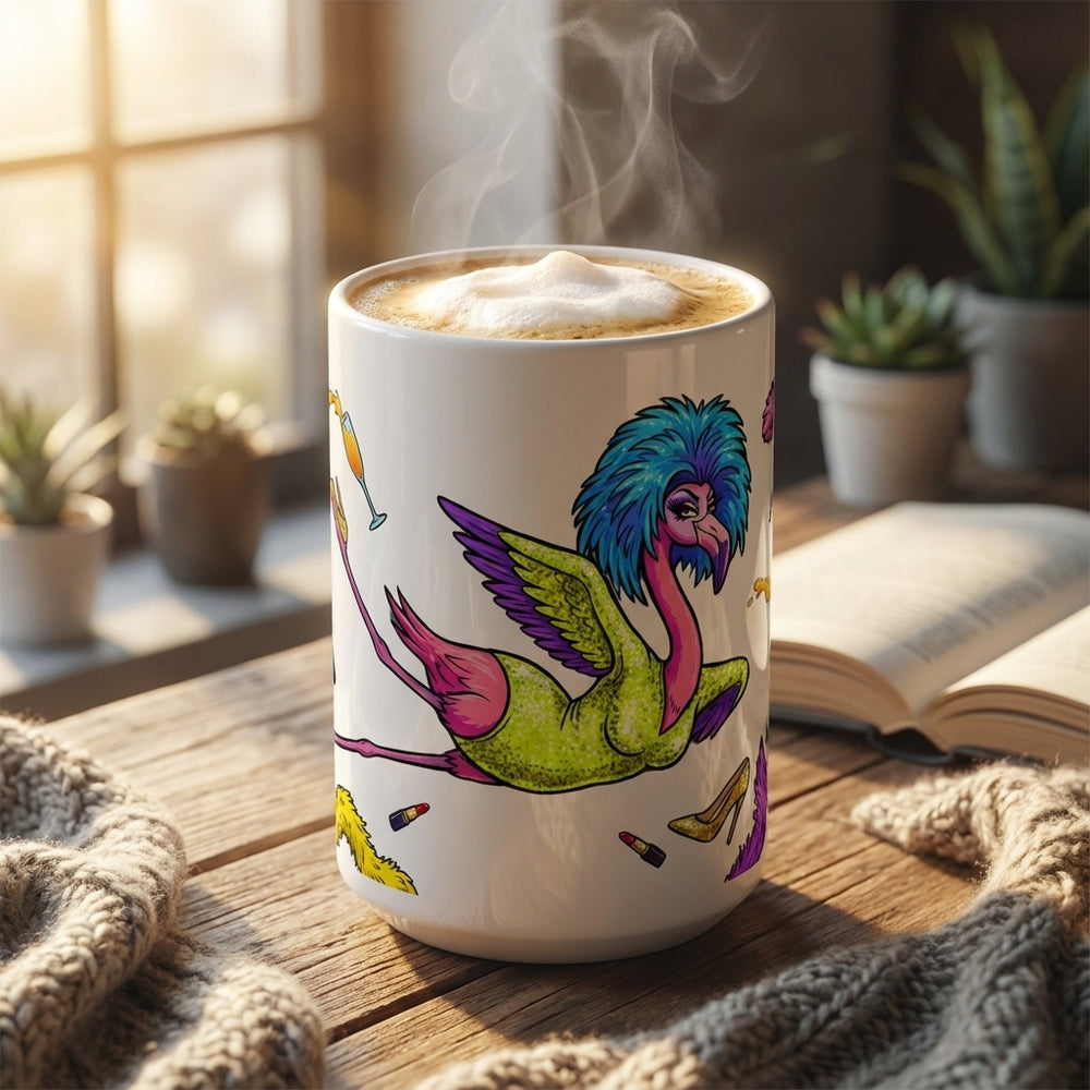 Drag Brunch Flamingos - Death Drop Diva - 15oz Mug