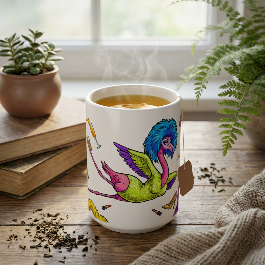 Drag Brunch Flamingos - Death Drop Diva - 15oz Mug - Tea Lifestyle