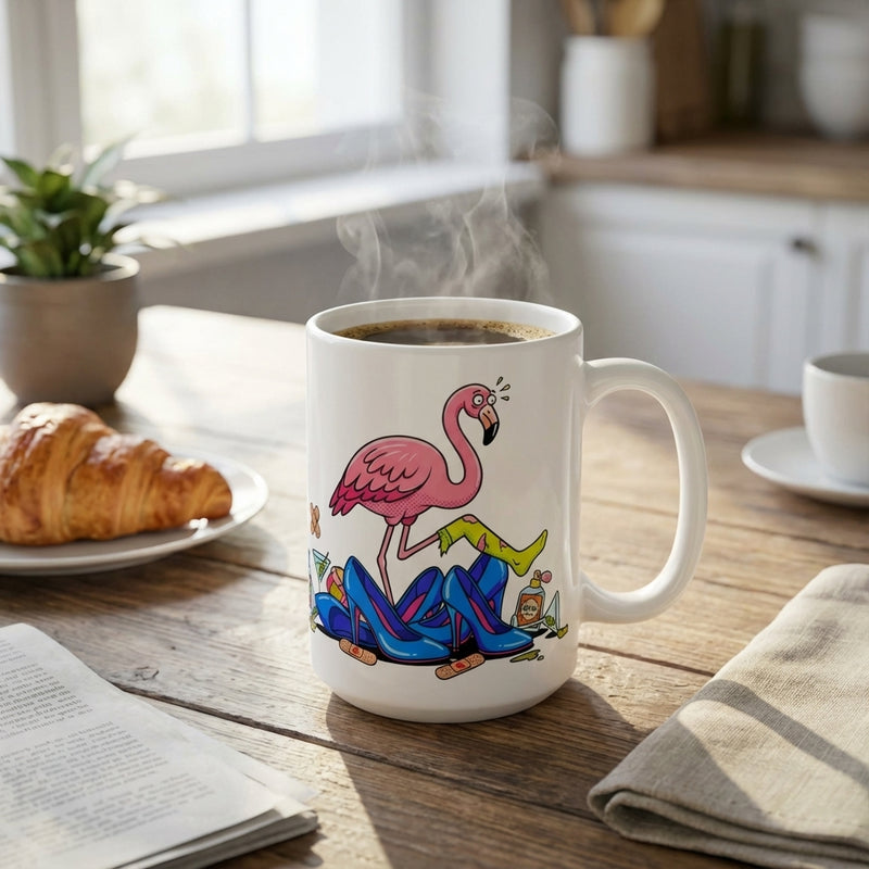 Drag Brunch Flamingos - High Heel Hazard - 15oz Mug