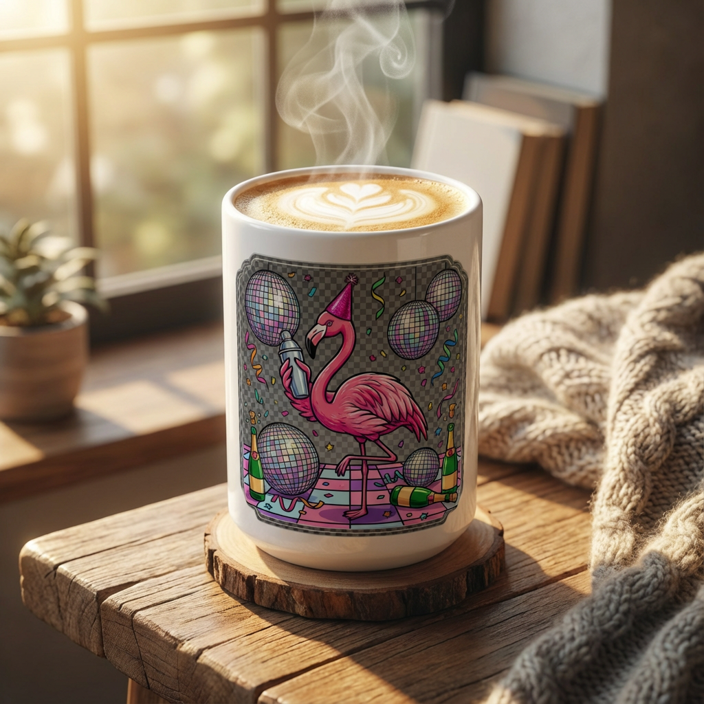 Drag Brunch Flamingos - Party Animal Flamingo - 15oz Mug - Hero Lifestyle