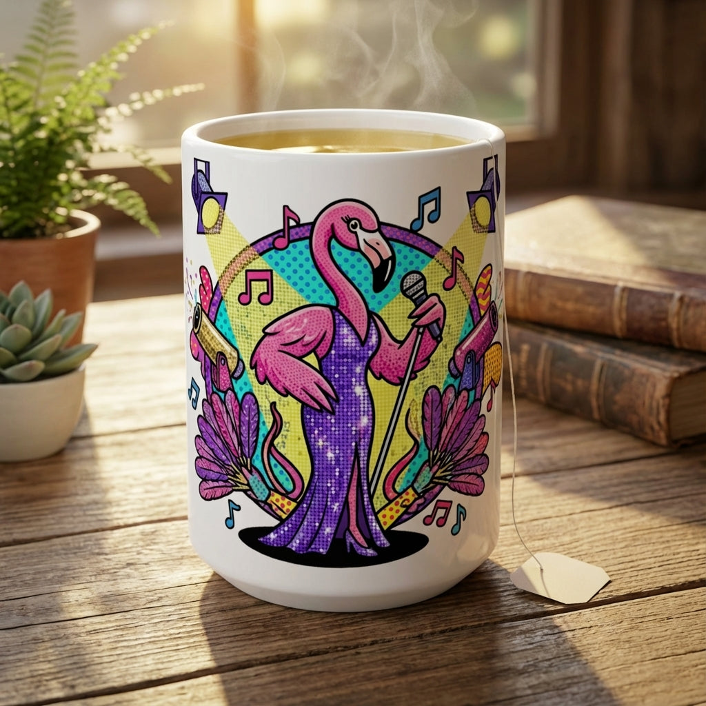 Drag Brunch Flamingos - Sequined Dreams - 15oz Mug - Tea Lifestyle