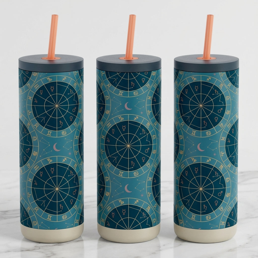 Gilded Birth Chart - Cosmic Cartography - 20oz / High Tide