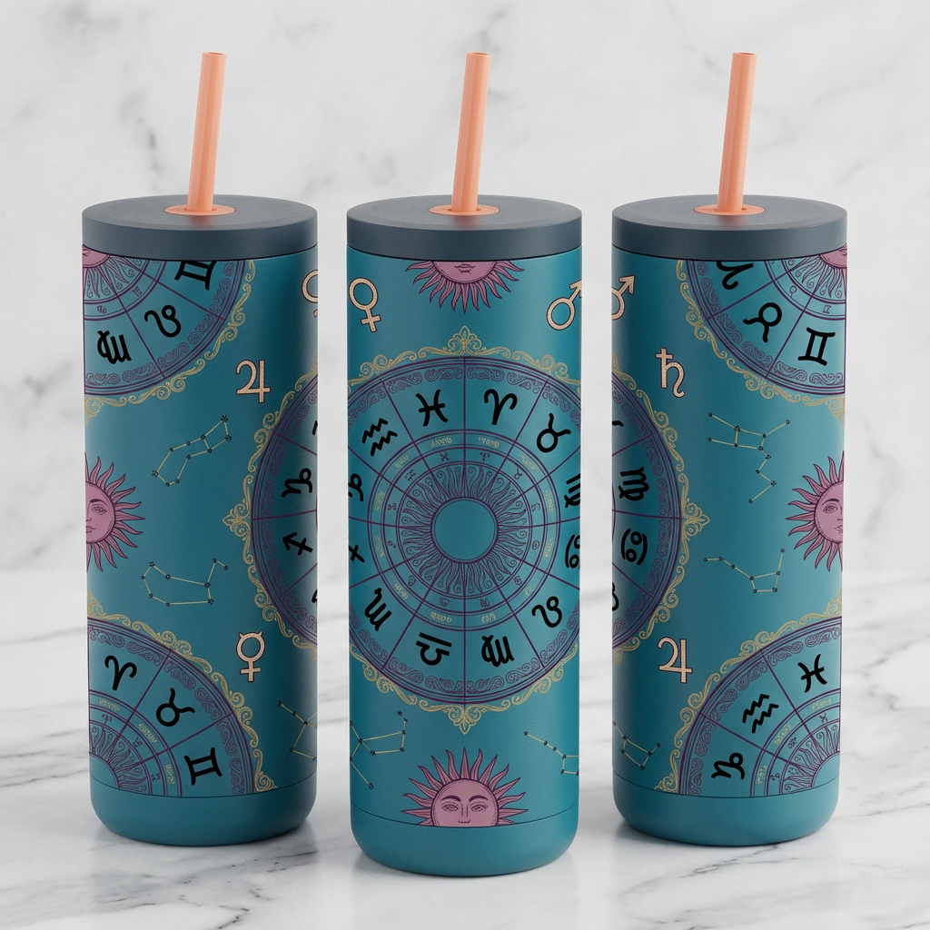 Gilded Birth Chart - Celestial Houses - 20oz / High Tide