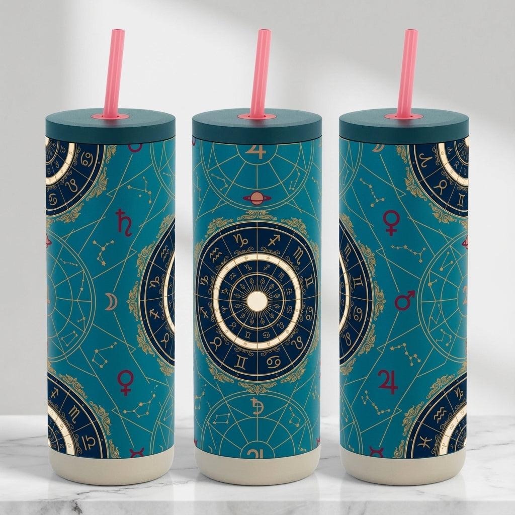 Gilded Birth Chart - Celestial Houses - 20oz / High Tide