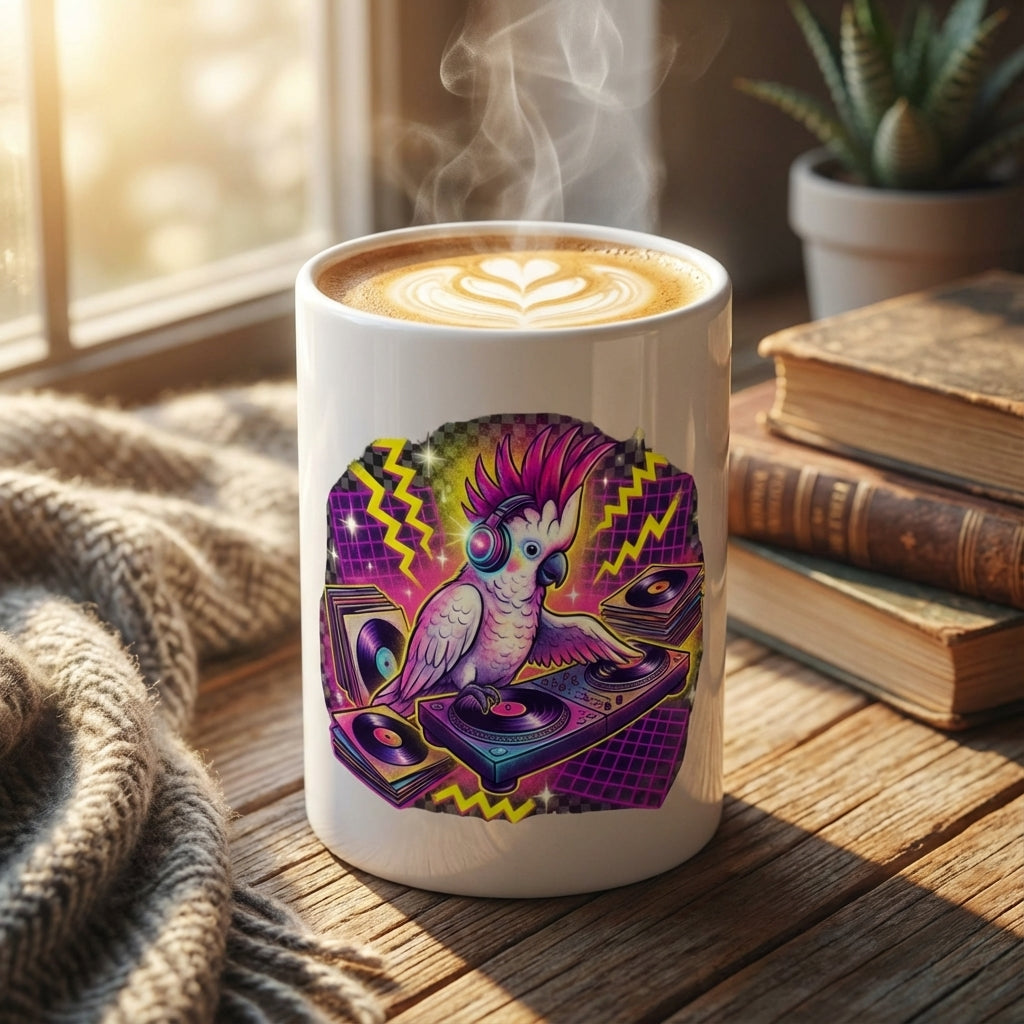 Karaoke Club Cockatoos - DJ Cockatoo - 15oz Mug - Hero Lifestyle