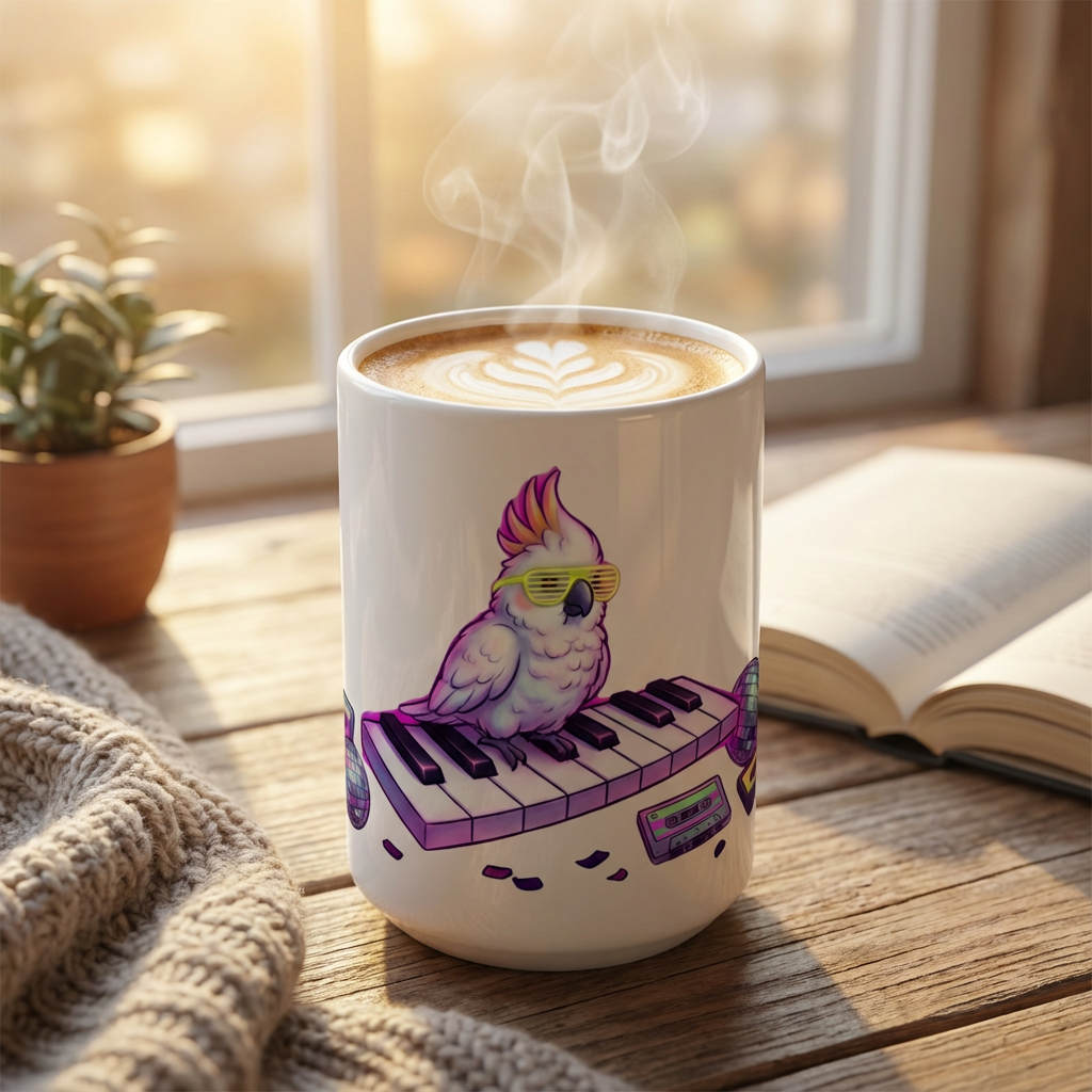 Karaoke Club Cockatoos - Disco Fever - 15oz Mug - Hero Lifestyle