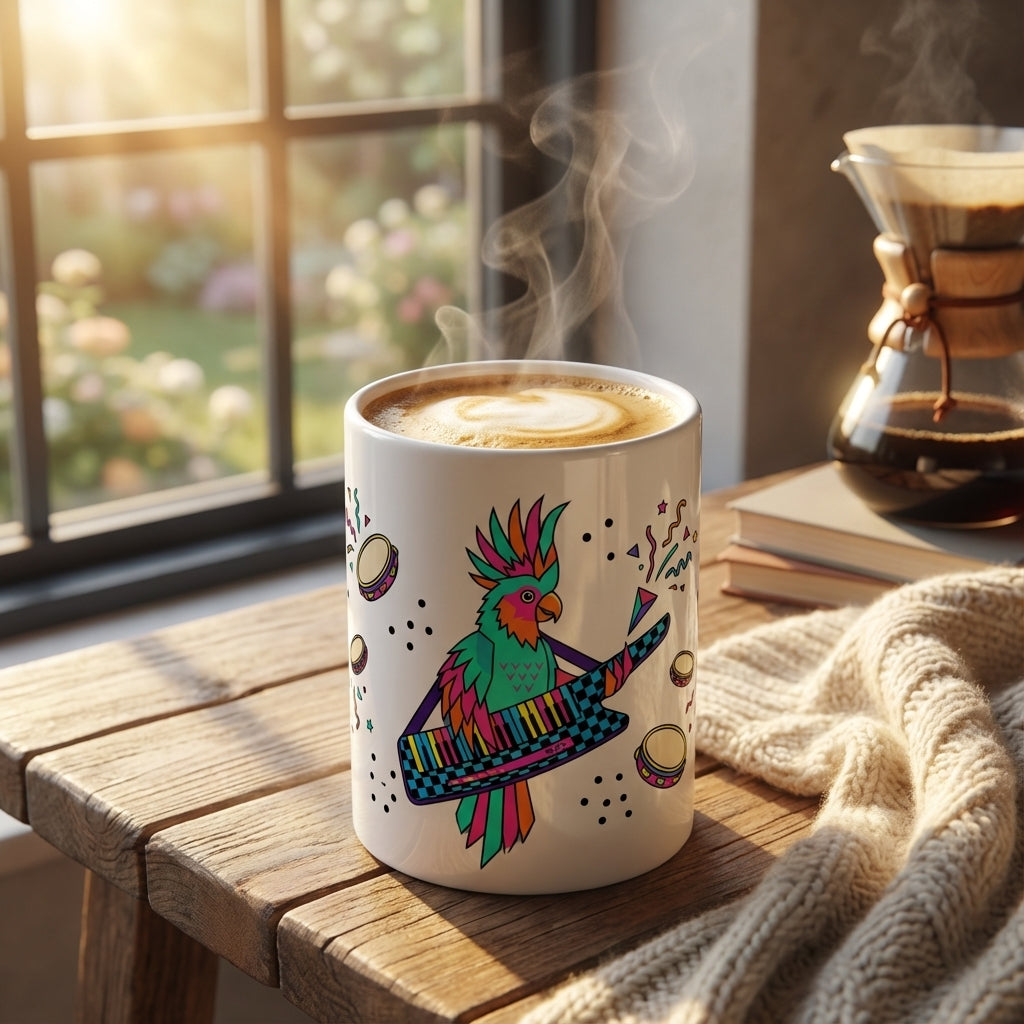 Karaoke Club Cockatoos - Keytar Hero - 15oz Mug - Hero Lifestyle