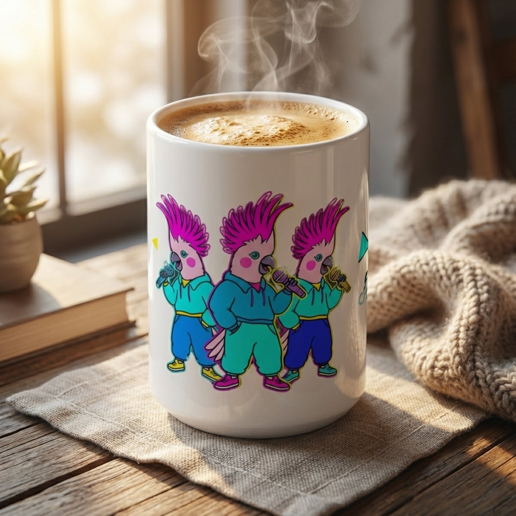 Karaoke Club Cockatoos - The Power Trio - 15oz Mug - Hero Lifestyle