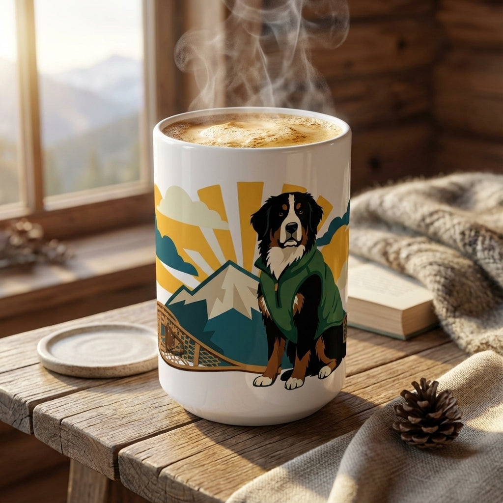 National Park Pups - Summit Bernese 15oz Mug - Hero Lifestyle