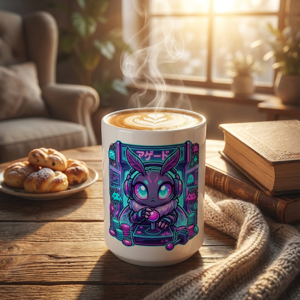 Neon Noodle Moths - Arcade Ace - 15oz Mug - Hero Lifestyle