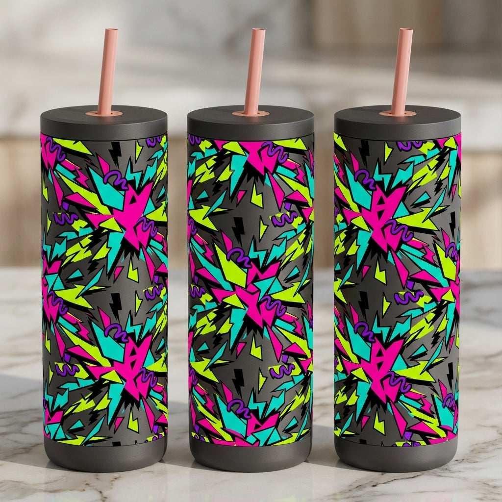 Saved by the Sip - Neon Splatter Shards - 20oz / Nightrider