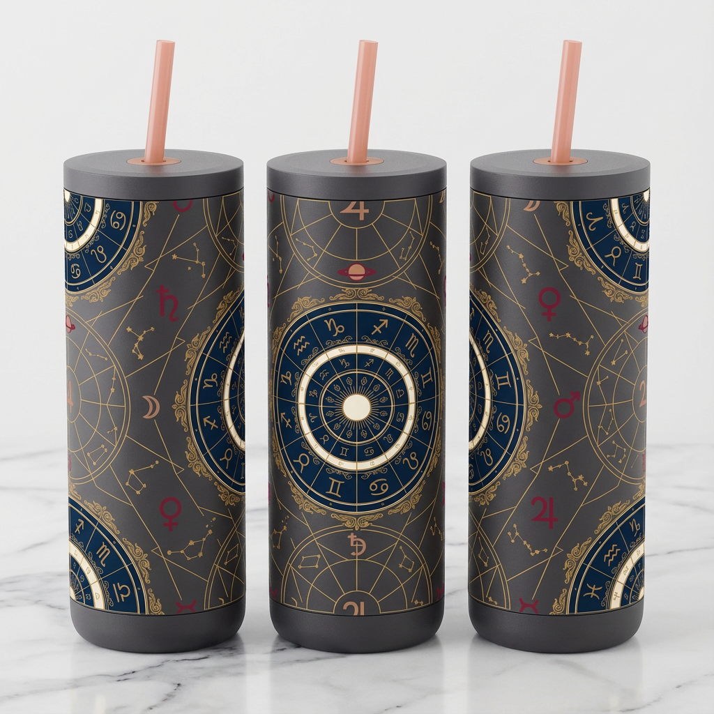 Gilded Birth Chart - Celestial Houses - 20oz / Nightrider