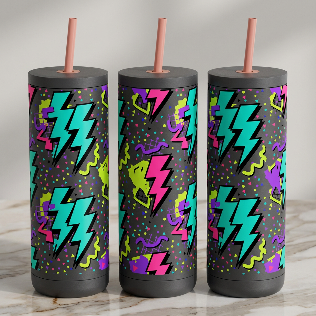 Saved by the Sip - Electric Bolt Mania - 20oz / Nightrider