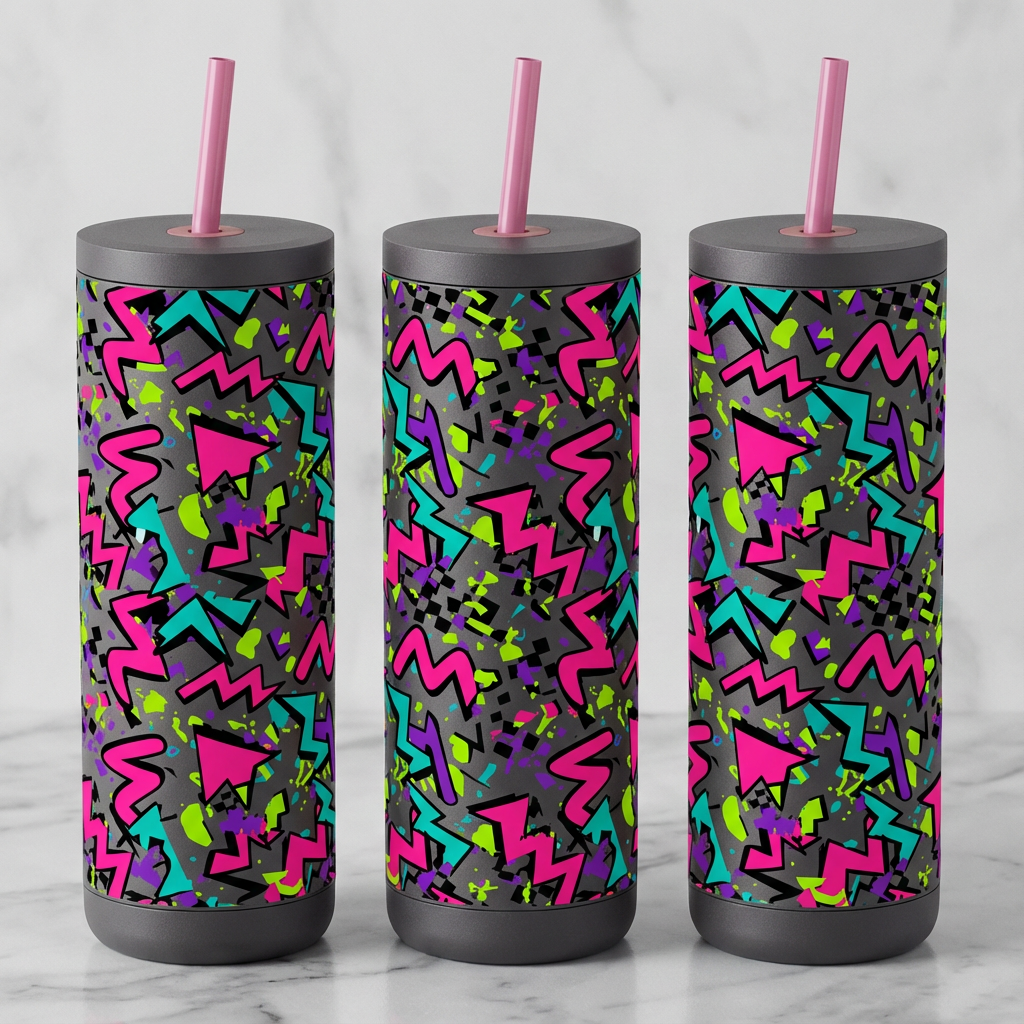 Saved by the Sip - Geometric Confetti Blast - 20oz / Nightrider