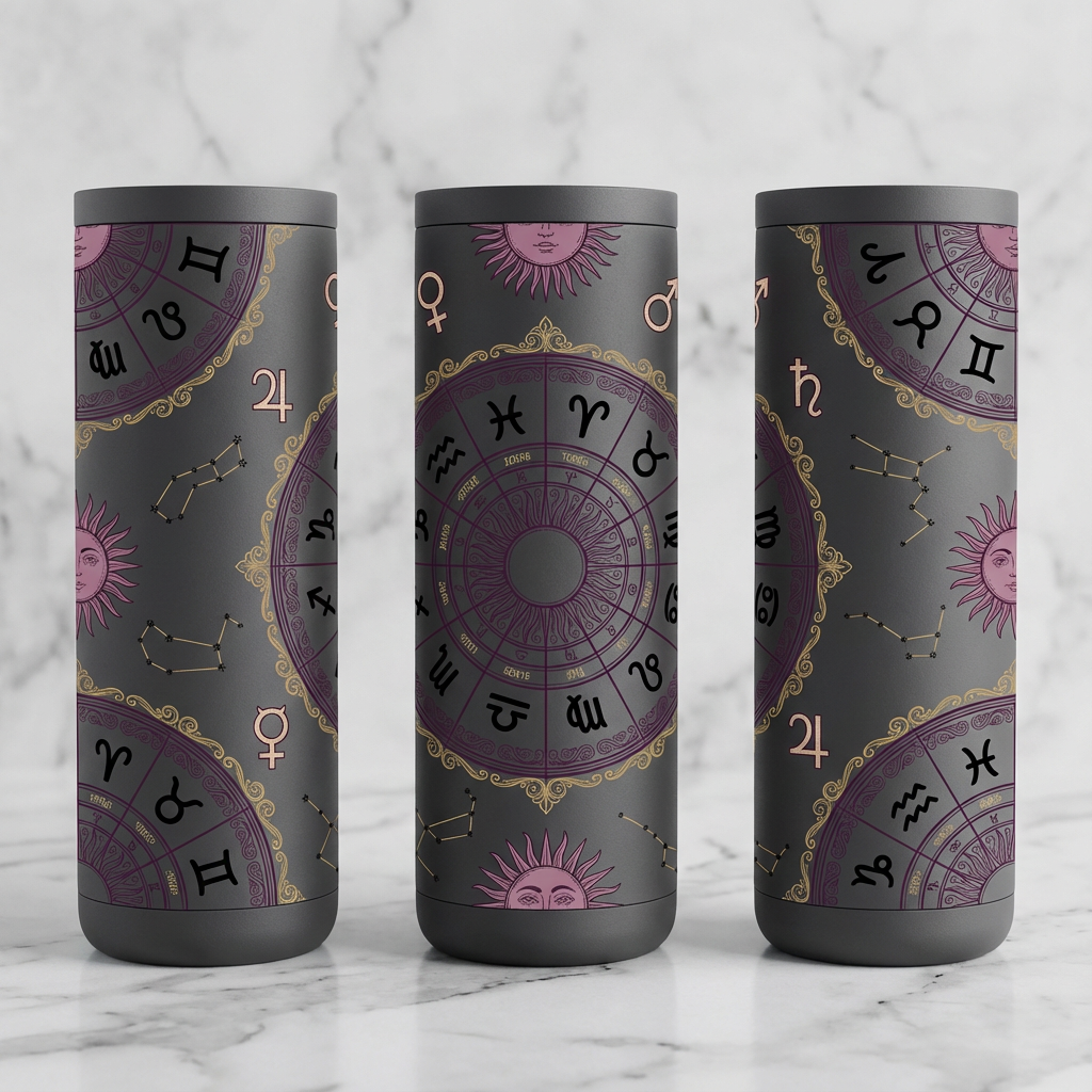 Gilded Birth Chart - Celestial Houses - 20oz / Nightrider