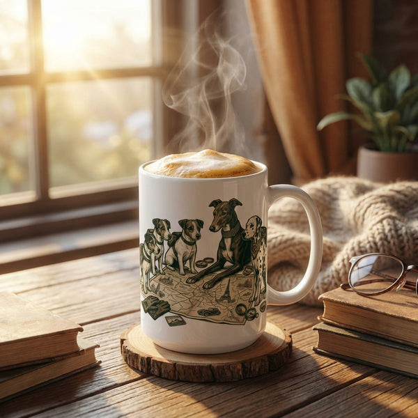 Pit Stop Pups - Alpine Rally Map 15oz Mug